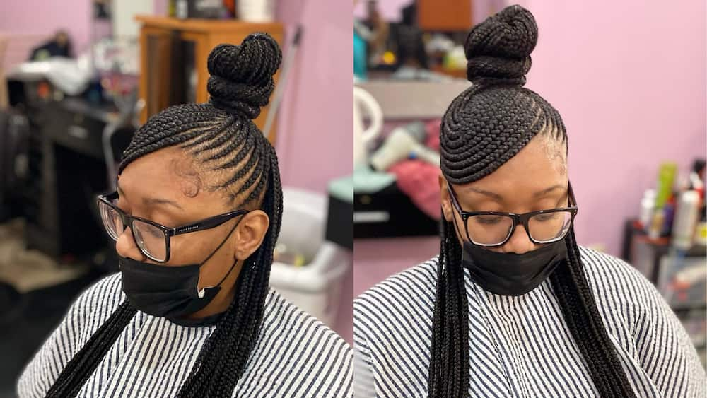 Straight up fringe clearance braids