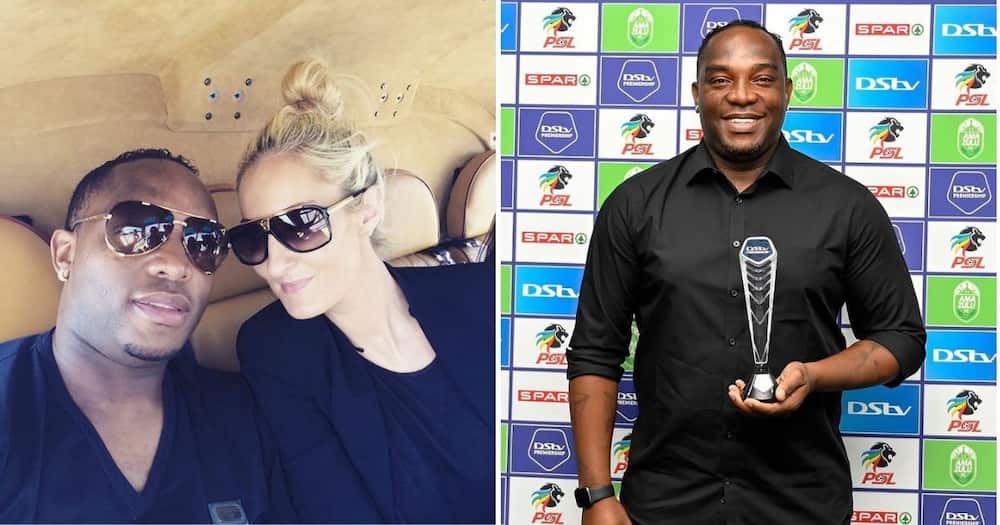 Amazulu coach Benni McCarthy has penned a lovely message to his wife for their 7th anniversary. Image: @BenniMac17/Instagram