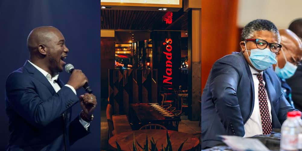 "Baqile Fikile": Nando's Weighs in on Fikile Mbalula Blocking Mmusi Maimane