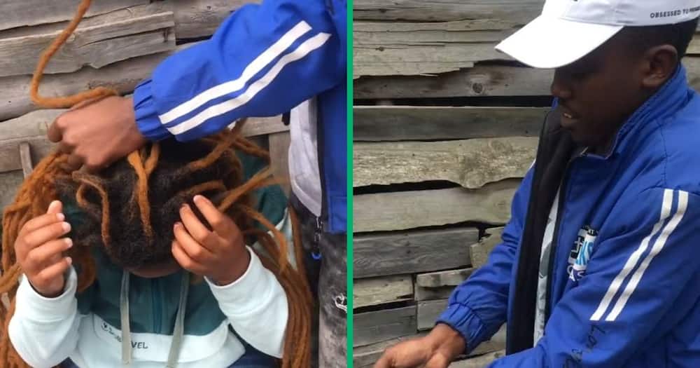 A man removed his girlfriend's dreadlocs extensions