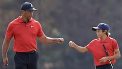 Tiger Woods returns to golf months after horrific crash, son Charlie steals the show