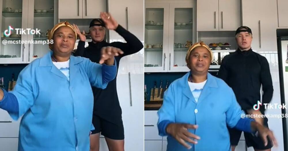 SA domestic worker dancing with TikTokker