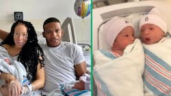 Social media abuzz with excitement as Ohio couple welcomes twins on shared birthday: "One massive party"