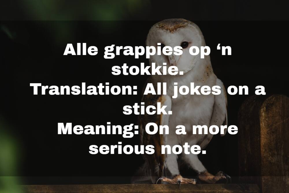 Afrikaans proverbs Afrikaans proverbs