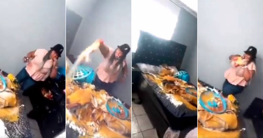 Video, Woman, Destroying Bed, Heated Debated,Cheating