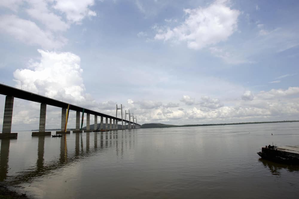 A view of the recently inaugurated 3156-meter-long bridge in Ciudad Guayana