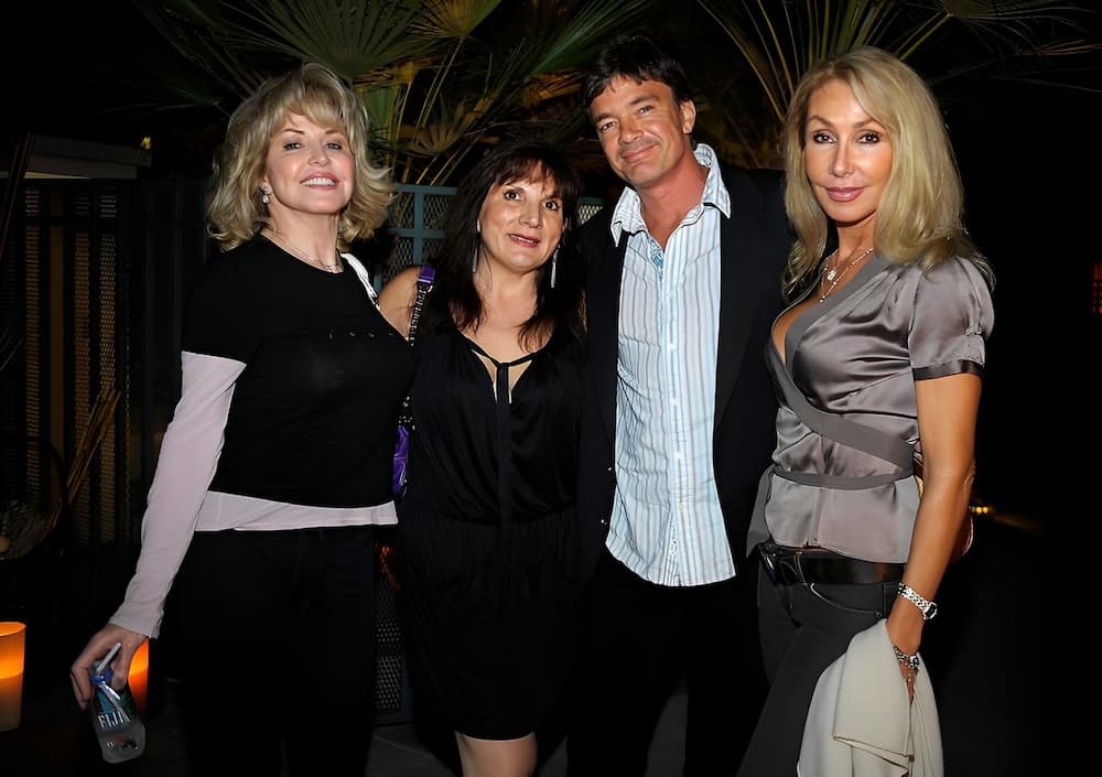 Ashley Lewis, Zoltan Hargitay, Roberta Mariani, and Linda Thompson (L-R) during Los Angeles Confidential magazine's Summer Soiree