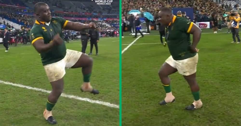 Trevor Nyakane celebrated with a dance