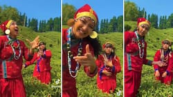 2 Beautiful Asian women do TikTok amapiano dance challenge in field in Nepal, Mzansi appreciates their vibes