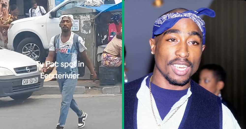 A TikTok video of a Tupac lookalike that was spotted in Cape Town is going viral.