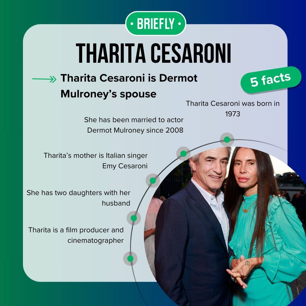 Who is Dermot Mulroney s spouse Meet Tharita Cesaroni Briefly .za