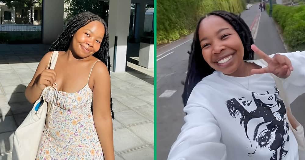 A young lady showcased her first day at UCT campus in a TikTok video.
