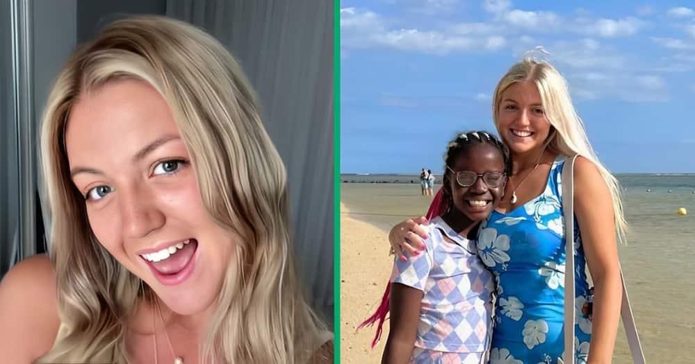 A woman took to TikTok to showcase how she teaches her little sister Afrikaans.