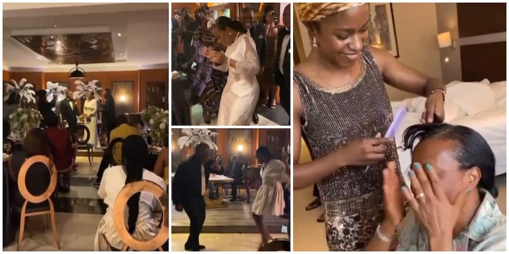 Sweet moment Nigerians siblings threw surprise white wedding for their parents who never had it goes viral