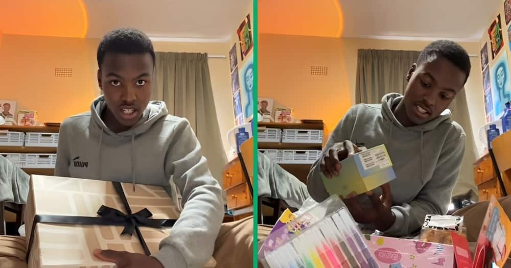 A content creator raved about his gifts from Mr Price including a phone