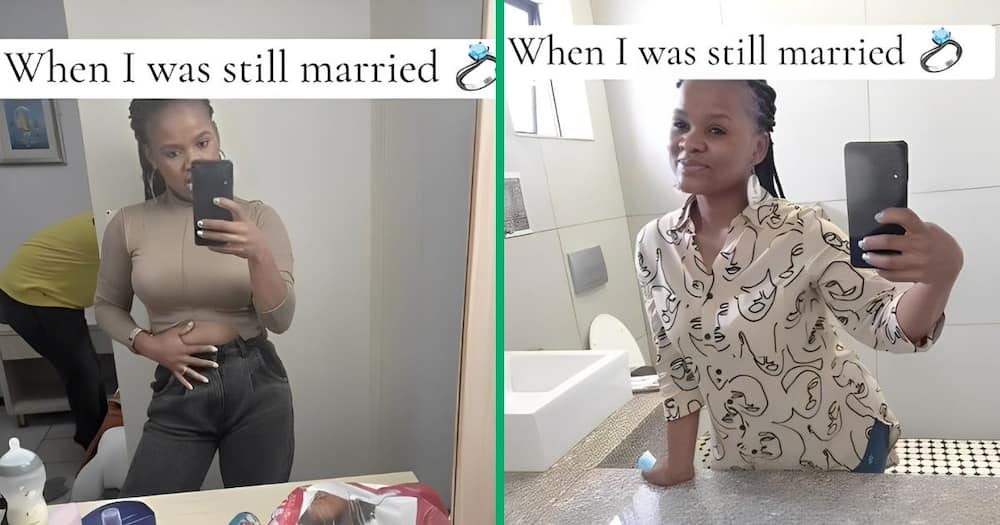 Woman shares pictures of herself while she was married.
