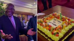 President Ramaphosa turns 70 overseas, Sri Lanka throws surprise birthday party with beautiful birthday cake