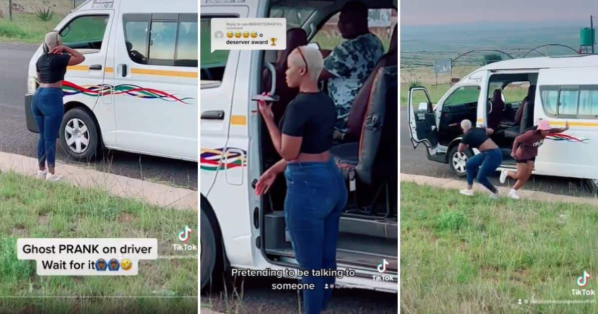Woman Hilariously Pulls Ghost Prank on Taxi Driver and Passengers, Video Goes Viral and Leaves SA in Stitches Woman Hilariously Pulls Ghost Prank on Taxi Driver and Passengers, Video Goes Viral and Leaves SA in Stitches