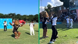 UKZN mascot unleashes fire dance moves at rugby match in TikTok video