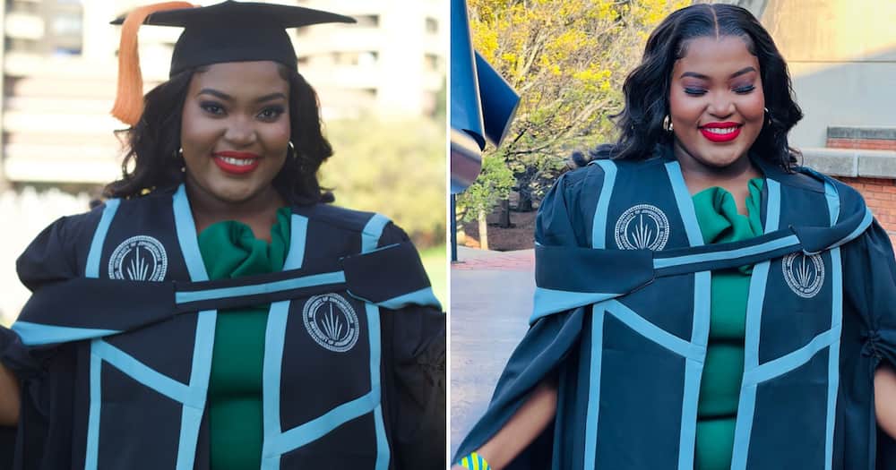 Lady bags master's degree, she lives in Johannesburg